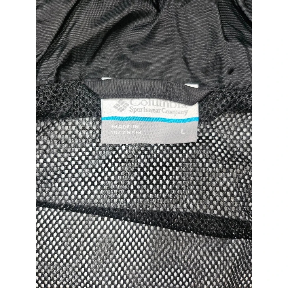 Columbia Mens CWU Omni-Tech Rain Jacket Black Hooded Mesh Lined Lg wind breaker - Picture 6 of 16